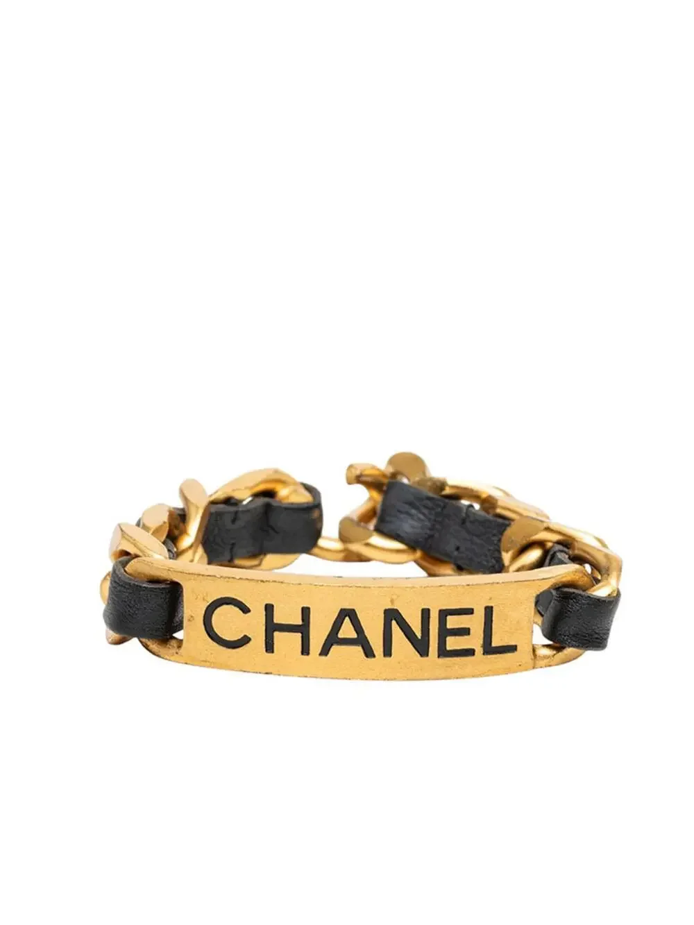 Chanel Vintage Bracelet Leather Black #343234C10B